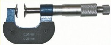 Tallriksmikrometer analog 0-25mm, Tallrik 20mm