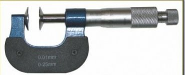 Tallriksmikrometer analog 25-50mm, Tallrik 30mm